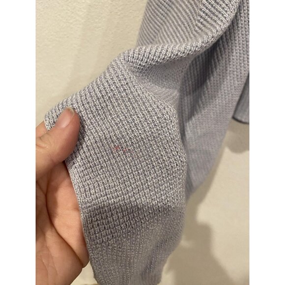 Lululemon Forward Flow Poncho Womens One Size Gray Cashmere Blend Waffle Knit - Picture 4 of 6